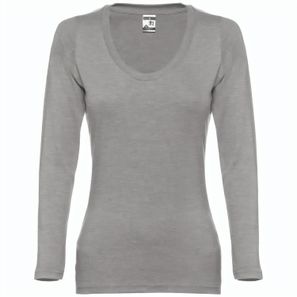 THC BUCHAREST WOMEN. Langärmeliges tailliertes T-Shirt für Frauen aus Baumwolle