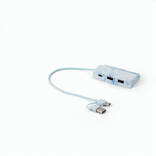 BERNERS HUB. Hub aus recyceltem ABS mit den Haupt-Ein- und Ausgängen