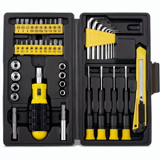 Produktabbildung TUFF. Werkzeugset besteht aus 45 Teilen TUFF. Werkzeugset besteht aus 45 Teilen (Bild 1)