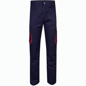 VL HYPNOS. Zweifarbige Twill-Hose mit mehreren Taschen (200 g/m²), aus Baumwolle (35 %) und Polyester (65 %)