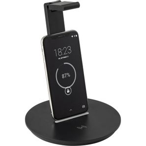 GERST. Kopfhörerhalter aus ABS mit integrierter Wireless-Ladefunktion