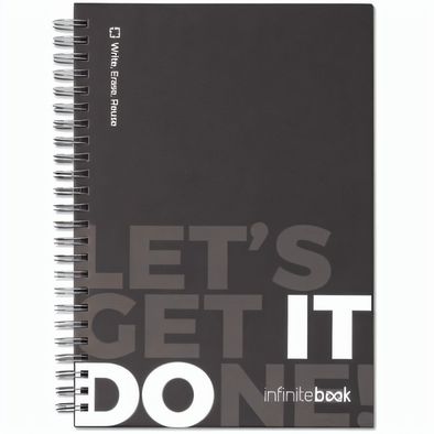 STARTER KIT INFINITEBOOK. Set bestehend aus einem Infinitebook mit Hardcover, einem Reinigungsset, einem Marker und einem Kugelschreiberhalter