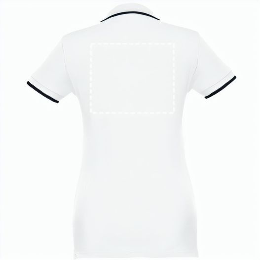 THC ROME WOMEN WH. Zweifarbiges Baumwoll-Poloshirt für Damen (Bild 1)