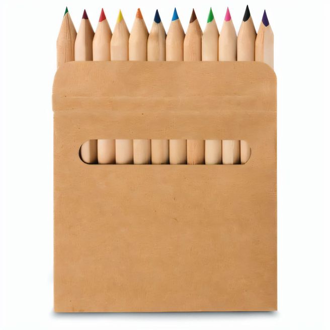 COLOURED. Buntstift Schachtel mit 12 Buntstiften