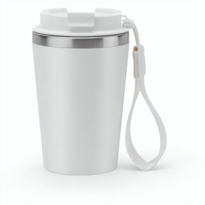 SPITZ. Reisebecher aus Edelstahl (90% rSS) mit doppelter Wand und matter Oberfläche 460 ml