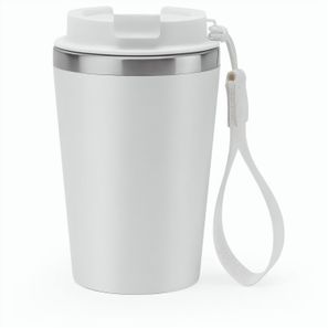 SPITZ. Reisebecher aus Edelstahl (90% rSS) mit doppelter Wand und matter Oberfläche 460 ml