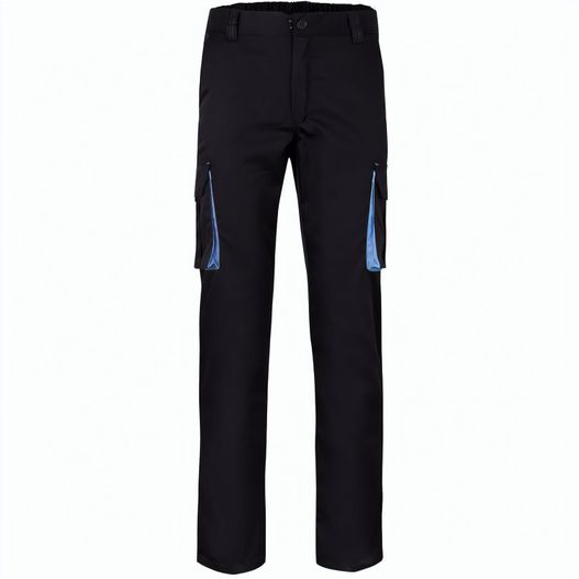 VL FIDES. Zweifarbige Stretch-Hose mit mehreren Taschen (240 g/m²), aus Baumwolle (46 %), EME (38 %) und Polyester (16 %) (Bild 1)