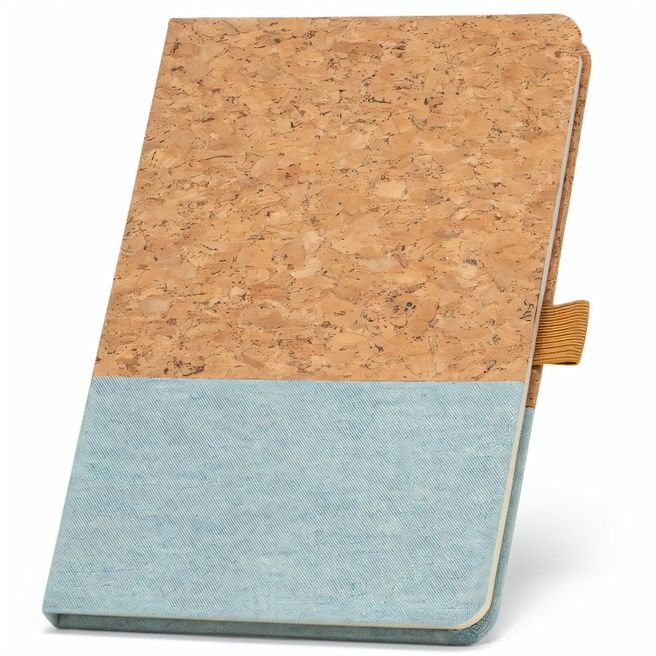 KLEE. A5 Notizbuch aus Kork und Leinen mit linierten Blättern