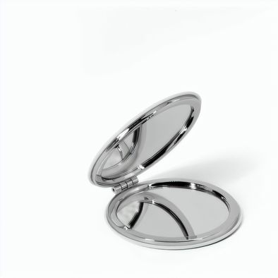 FREYA. Runder doppelseitiger Spiegel mit matter PU-Außenseite