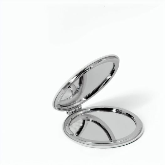 FREYA. Runder doppelseitiger Spiegel mit matter PU-Außenseite (Bild 1)