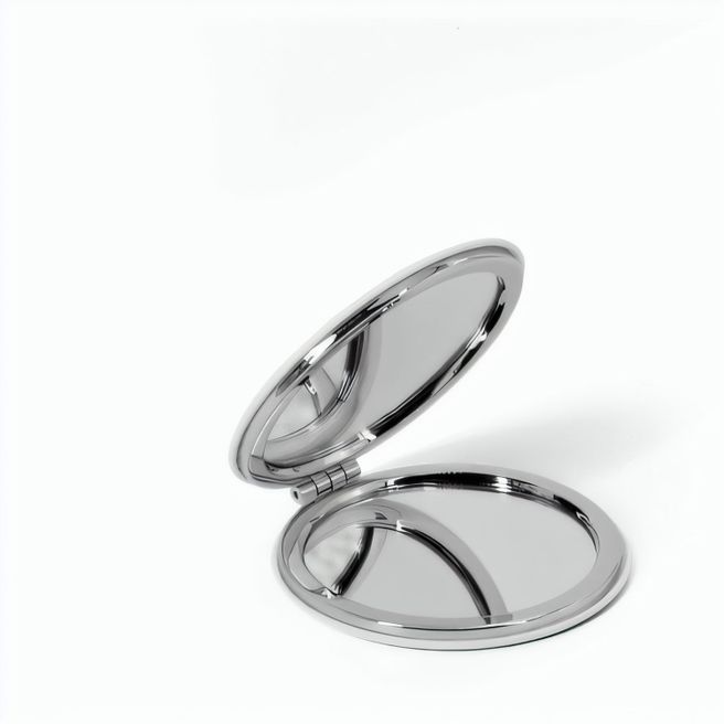 FREYA. Runder doppelseitiger Spiegel mit matter PU-Außenseite