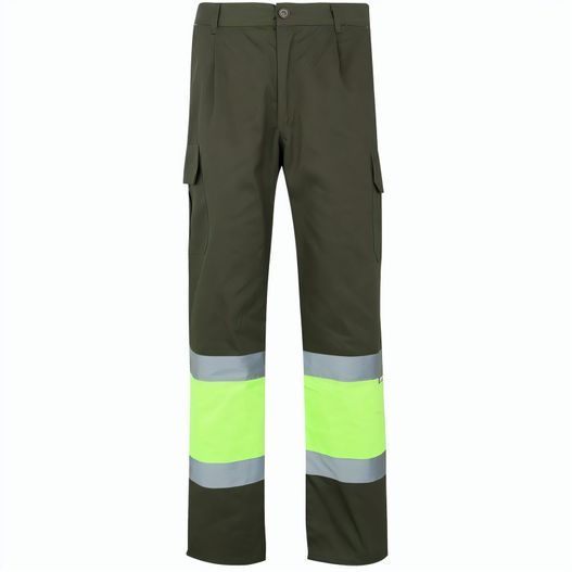 VL ATHENA. Zweifarbige Hose aus Twill (210 g/m²), gefüttert, mit mehreren Taschen, aus Baumwolle (20%) und Polyester (80%) (Bild 1)