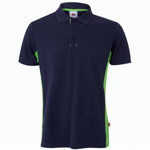 VL SUPAY. Zweifarbiges Piqué-Poloshirt (180 g/m²), kurzärmelig, aus Baumwolle (60%) und Polyester (40%)
