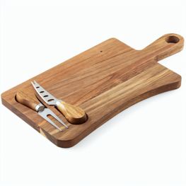 CASSIA. Käsebrett aus Akazienholz mit Griff, aus FSC™-zertifiziertem Material und anderen kontrollierten Materialien hergestellt