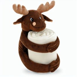 MOOSE. Polarfleecedecke mit Plüschtier (180 g/m²)