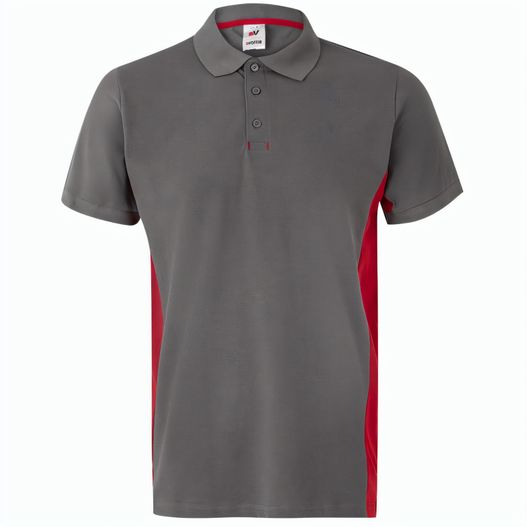 VL SUPAY. Zweifarbiges Piqué-Poloshirt (180 g/m²), kurzärmelig, aus Baumwolle (60%) und Polyester (40%) (Bild 1)