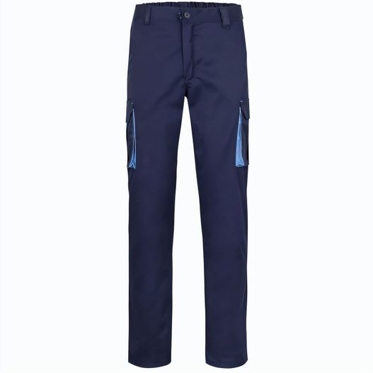 VL FIDES. Zweifarbige Stretch-Hose mit mehreren Taschen (240 g/m²), aus Baumwolle (46 %), EME (38 %) und Polyester (16 %) (Bild 1)