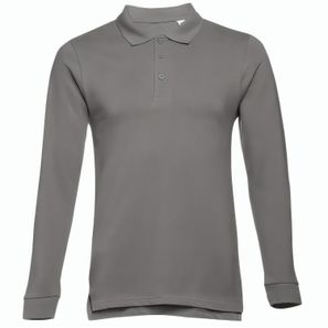 THC BERN II. Langarm-Poloshirt für Herren aus kardierter Baumwolle