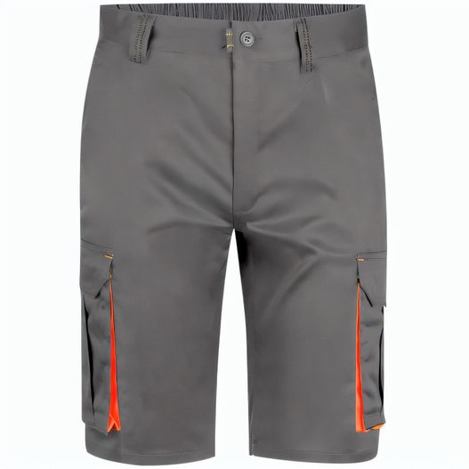 Produktabbildung VL HEMERA. Zweifarbige Stretch-Bermudashorts mit mehreren Taschen (240 g/m²) aus Baumwolle (46 %), EME (38 %) und Polyester (16 %) VL HEMERA. Zweifarbige Stretch-Bermudashorts mit mehreren Taschen (240 g/m²) aus Baumwolle (46 %), EME (38 %) und Polyester (16 %) (Bild 1)