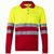 VL VULCAN LARGE. Zweifarbiges Poloshirt im Bird-Eye-Design (160g/m²) mit langen Ärmeln, aus Polyester (100%)