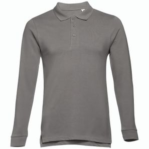 THC BERN. Langarm-Poloshirt für Herren aus kardierter Baumwolle