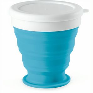 ASTRADA. faltbarer Reisebecher aus Silikon und PP 250 ml