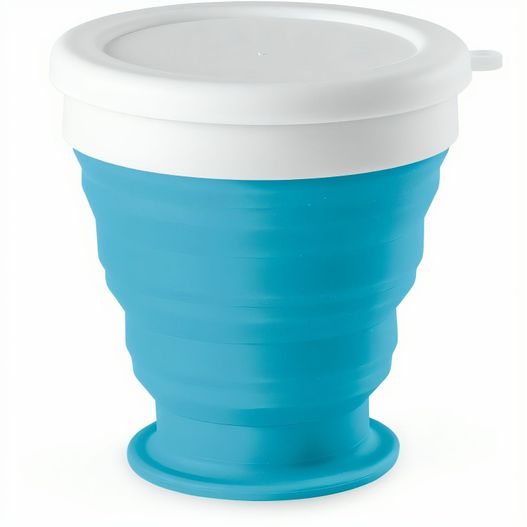 ASTRADA. faltbarer Reisebecher aus Silikon und PP 250 ml (Bild 1)