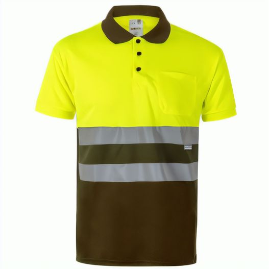 VL CUPID LARGE. Zweifarbiges Poloshirt im Bird-Eye-Design (160g/m²) mit kurzen Ärmeln, aus Polyester (100%) (Bild 1)
