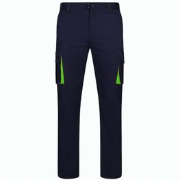 VL FIDES. Zweifarbige Stretch-Hose mit mehreren Taschen (240 g/m²), aus Baumwolle (46 %), EME (38 %) und Polyester (16 %)