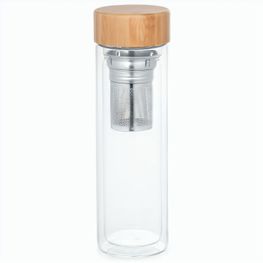 Produktabbildung MAKAROVA. Flasche aus Borosilikatglas mit Teesieb 490 ml MAKAROVA. Flasche aus Borosilikatglas mit Teesieb 490 ml