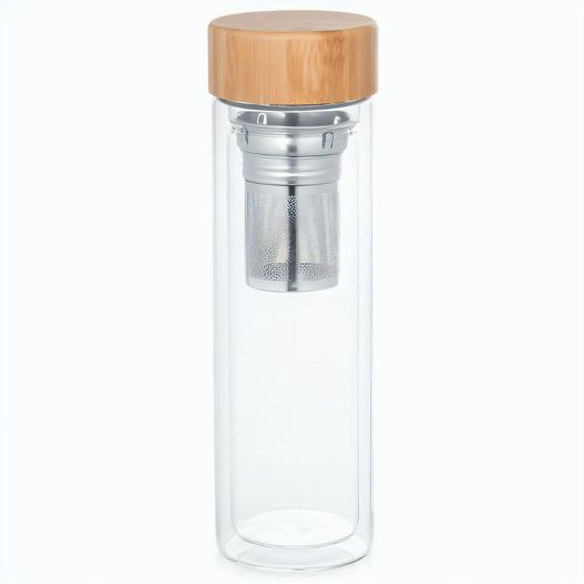 Produktabbildung MAKAROVA. Flasche aus Borosilikatglas mit Teesieb 490 ml MAKAROVA. Flasche aus Borosilikatglas mit Teesieb 490 ml (Bild 1)