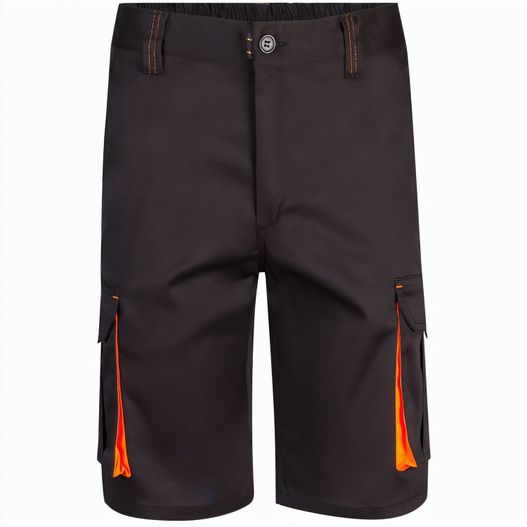 VL HEMERA. Zweifarbige Stretch-Bermudashorts mit mehreren Taschen (240 g/m²) aus Baumwolle (46 %), EME (38 %) und Polyester (16 %) (Bild 1)