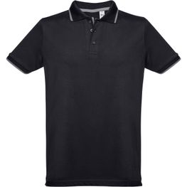 THC ROME. Zweifarbiges Baumwoll-Poloshirt für Herren