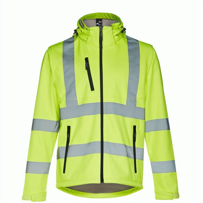 THC ZAGREB WORK. Softshell-Jacke mit hoher Sichtbarkeit (Unisex)