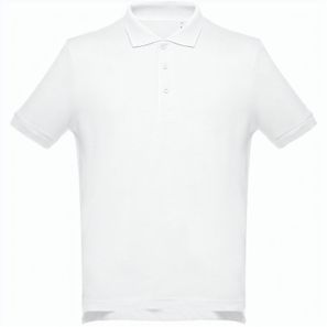 THC ADAM WH. Kurzärmeliges Poloshirt aus Baumwolle für Herren. Weiße Farbe