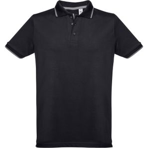 THC ROME. Zweifarbiges Baumwoll-Poloshirt für Herren