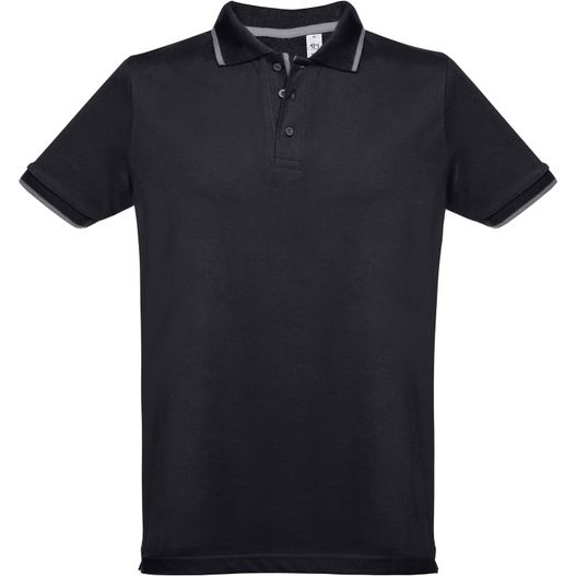 THC ROME. Zweifarbiges Baumwoll-Poloshirt für Herren (Bild 1)