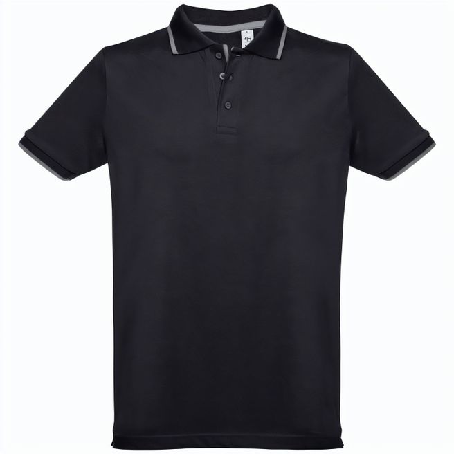 Produktabbildung THC ROME. Zweifarbiges Baumwoll-Poloshirt für Herren THC ROME. Zweifarbiges Baumwoll-Poloshirt für Herren