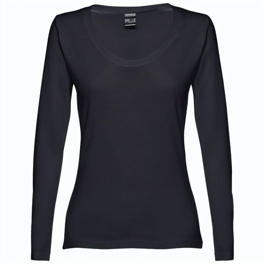 THC BUCHAREST WOMEN. Langärmeliges tailliertes T-Shirt für Frauen aus Baumwolle (Bild 1)