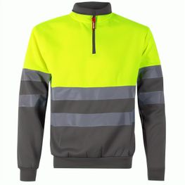 VL THOR. Zweifarbiges Sweatshirt (300g/m²) aus Polyester-Fleece (100%)