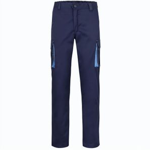 VL FIDES. Zweifarbige Stretch-Hose mit mehreren Taschen (240 g/m²), aus Baumwolle (46 %), EME (38 %) und Polyester (16 %)