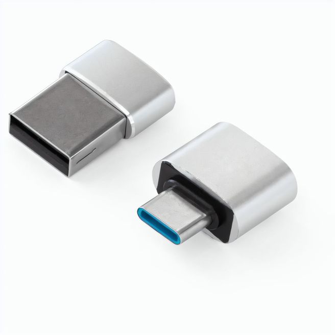 MINSKY. Set aus 2 Aluminium USB-A / USB-C Adaptern