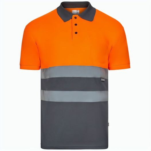 VL CUPID. Zweifarbiges Poloshirt im Bird-Eye-Design (160g/m²) mit kurzen Ärmeln, aus Polyester (100%) (Bild 1)