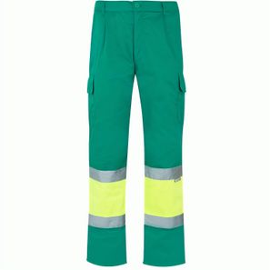 VL ATHENA. Zweifarbige Hose aus Twill (210 g/m²), gefüttert, mit mehreren Taschen, aus Baumwolle (20%) und Polyester (80%)