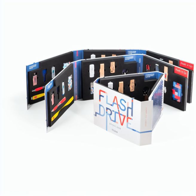 Produktabbildung FLASH DRIVE SHOWCASE. Muster-Set bedruckte USB-Sticks FLASH DRIVE SHOWCASE. Muster-Set bedruckte USB-Sticks