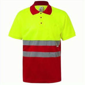 VL CUPID. Zweifarbiges Poloshirt im Bird-Eye-Design (160g/m²) mit kurzen Ärmeln, aus Polyester (100%)
