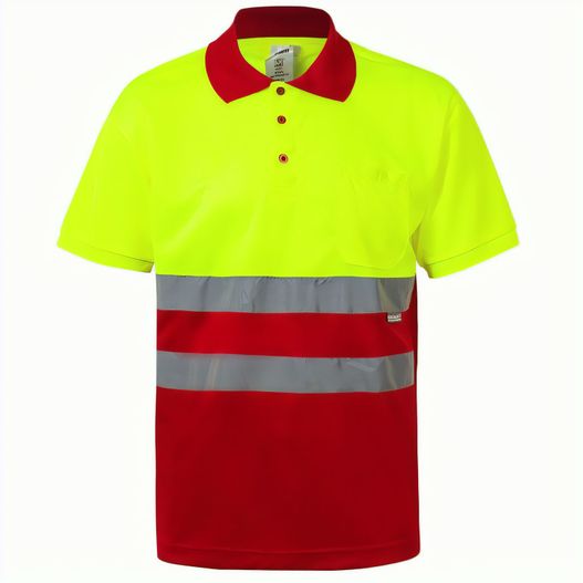 VL CUPID. Zweifarbiges Poloshirt im Bird-Eye-Design (160g/m²) mit kurzen Ärmeln, aus Polyester (100%) (Bild 1)