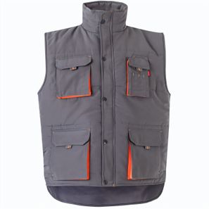 VL NERGAL. Steppweste, zweifarbig, mit mehreren Taschen (120g/m²), aus Polyester (100%)