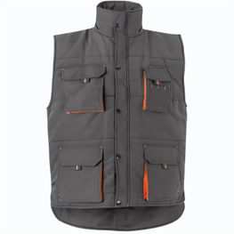 VL NERGAL. Steppweste, zweifarbig, mit mehreren Taschen (120g/m²), aus Polyester (100%)