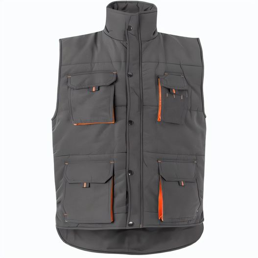 VL NERGAL. Steppweste, zweifarbig, mit mehreren Taschen (120g/m²), aus Polyester (100%) (Bild 1)